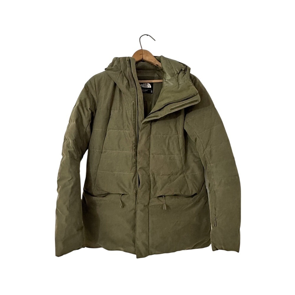 The North Face Olive Green Hooded Puffer Jacket